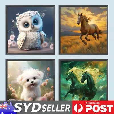 5D DIY Full Round Drill Diamond Painting Animal Kit Home Decoration Art Craft • $9.89