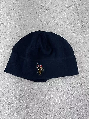 US Polo ASSN Beanie Toque Adult One Size  Black Knit Embroidered Pony Polyester • $10.99