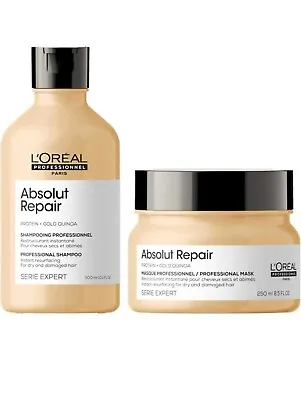 L'Oreal Serie Expert Absolut Repair Shampoo 300ml & Mask 250 Ml Set. • £29.63