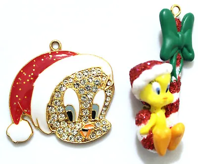 Lot Of 2 Hallmark Keepsake Miniature Tweety Bird Christmas Ornaments • $4.99