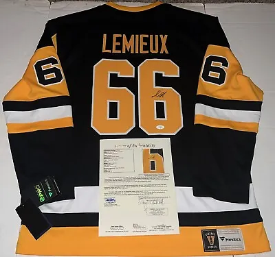 Mario Lemieux Signed Pittsburgh Penguins Officially Licensed XL Jersey JSA LOA • $1249.99