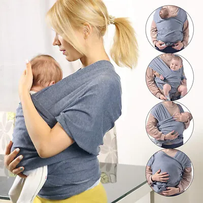 Baby Wrap Sling Handsfree Baby Carrier Infant Blend Sling Newborn Carrying Strap • £12.89