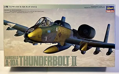 Hasegawa A-10 Fairchild Thunderbolt LI Warthog U.S. Attack Aircraft 1/72 NOS • $19