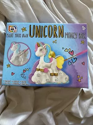 New Paint Your Own Unicorn Money Box Ceramic Bank Childrens Activity Craft Kit • £6