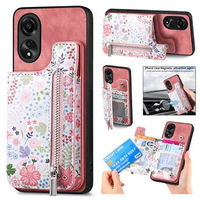 For OPPO A38 A58 A78 A17 A57 A16 A74 Find X5 Wallet Leather Cover Magnetic Case • $15.19