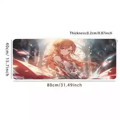 Sword Art Online SAO Anime Asuna Gaming Mouse Pad Mat 80x30 • $40