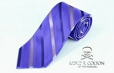 Lord R Colton Studio Tie Purple & Pink Striped Woven Necktie - $95 Retail New • $39.98