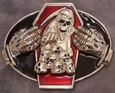 Pewter Belt Buckle Novelty Grim Reaper  NEW • $19.99