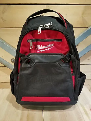 Milwaukee Jobsite Backpack Tool Bag Hard Plastic Bottom Heavy Duty   Swanky Barn • $79.95