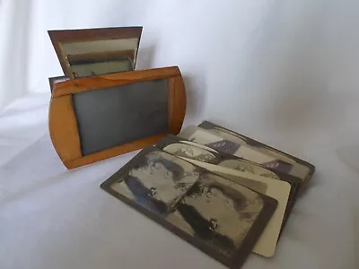 £150 • Buy ANTIQUE STEREOSCOPE STEREO CARD VIEWER BREWSTER TYPE + 16 CARDS C1865 VICTORIAN
