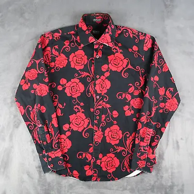 Vintage Kenzo Homme Paris Cotton Floral Long Sleeves Shirt Size L Large • $17.44