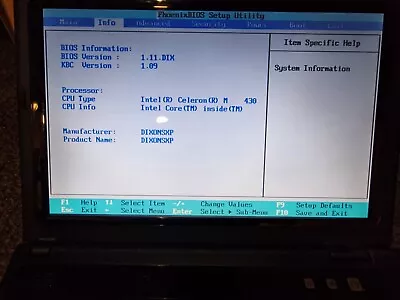 E-System Laptop Intel Celeron M430  1.73GHz  Bios Tested Only • £15