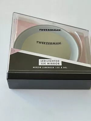 Tweezerman Led 15X Mini Mirror 6796-LLT New In Box Sealed Free Ship • $27.95