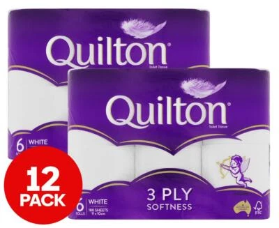$13.89 • Buy New Quilton Toilet Paper Tissue Rolls-Best Selling Toilet Paper 12 Rolls