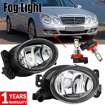 Pair LED Fog Light Lamp W/ Bulbs For Mercedes Benz W211 E320 E350 E550 2007-2009 • $118.63