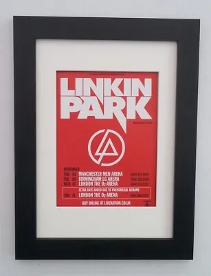 LINKIN PARK*2010*UK Tour*Poster*Flyer*QUALITY FRAMED*FAST WORLD SHIP • £24.95