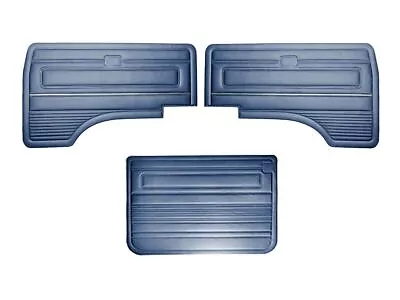 For VW T3 Bus 79-84 Front Door And Sliding Panel With Chrome Trims Dark Blue • $313.40