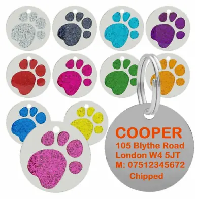 £0.99 • Buy Personalised Dog Tag ID Tags For Dogs/Cats Custom Pet Tag Engraved Dog Name Tag