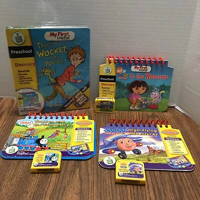 4 My First LeapPad Books & Cartridges Dr.Seuss Wocket Jay Jay Dora & Thomas • $16.99