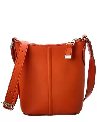 Max Mara Riviers Leather Bucket Bag Women's Orange • $399.99