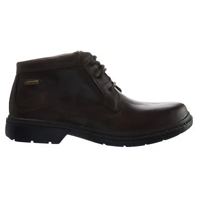 Clarks Rockie Hi Gore-Tex Lace-Up Brown Smooth Leather Mens Boots 203186047 • £74.99