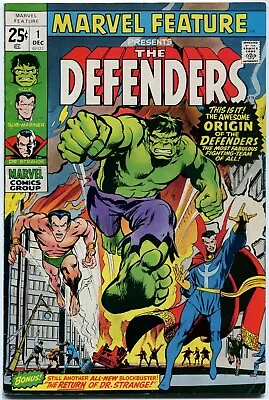 MARVEL FEATURE Presents #1 THE DEFENDERS (Marvel Dec 1971) Origin HIGHER-GRADE • $195