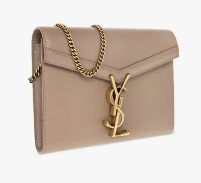 New Saint Laurent Ysl Leather Cassandra Chain Wallet Bag Purse Box Authentic! • $2639.78
