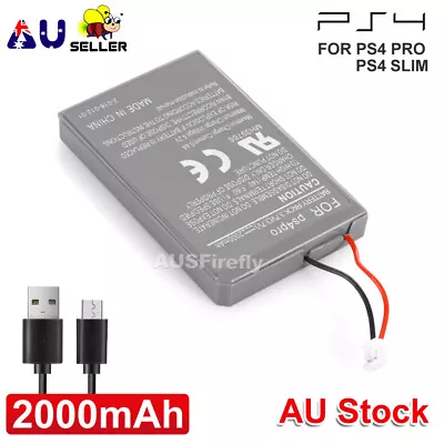 $8.95 • Buy PS4 Battery + Cable For Sony Playstation 4 Controller 2000mAh Rechargeable Liion