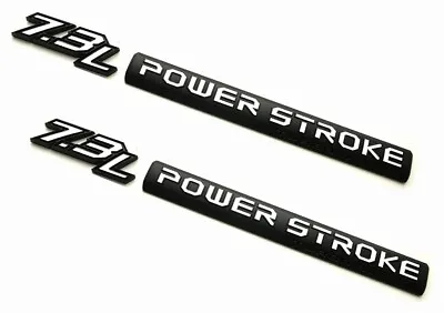 4pcs White 7.3L Powerstroke Emblem For 7.3 L POWER STROKE Turbo Door Side Badge • $32.99