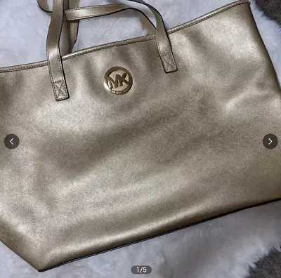 MICHAEL KORS  Gold Tote Bag With  Inner Bag • $49