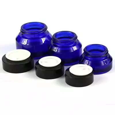 Wholesale ​15g 30g 50g Glass Face Cream Balm Container Cosmetic Jar Makeup Pots • $387.32