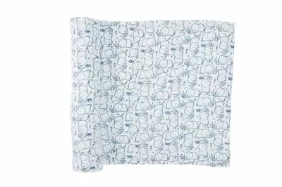 Mud Pie Baby Nursery Blue Elephant  Swaddle Blanket 47  X 47  NEW • $10