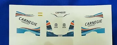 1:50 Scale Custom Made Artwork Carnegie Iveco  Waterslide Decals Wsi Tekno • £12