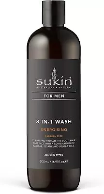 Sukin Mens 3In1 Body Wash - Energising • £9.83