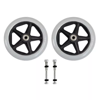 2Pcs 6/7/8inch Front Caster Wheels Solid Tire Wheel Wheelchair Replacement Part • $53.95
