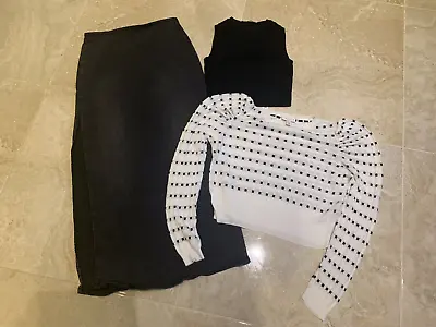 Women's Clothes Bundle Size M Skirt & Tops 3 Items Bershka/Top Shop/Zara • £8