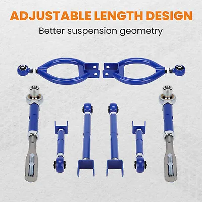 Adjustable Front Tension Rod Rear Camber Toe Traction Arms For Nissan 300ZX Z32 • $204.32