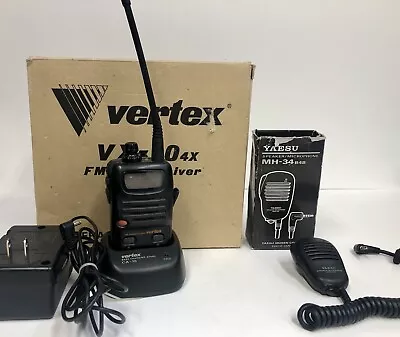 Yaesu Vertex Standard VX10 FTT14 FM Transceiver UHF W/ Speaker/Microphone MH-34 • $180