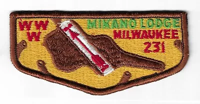 BSA OA LODGE 231 MIKANO ISSUE S-1a CLOTH BACK MINT FLAP • $5.95