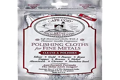 Cape Cod Polish Co Metal Polishing Cloths Foil Pouch 0.53oz Stainless Steel • $10.55