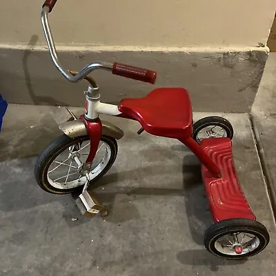 Vintage Roadmaster Tricycle For Kids Red And White 25  Tall Handlebar • $19.18