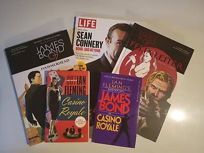 James Bond 5 Book Lot - Ian Fleming (2) Casino Royale Felix Leiter Hammerhead+ • $14.95