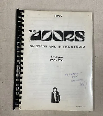 Doors Collectors Book 1993 Fanzine On Stage And On The Road 65-93 Signed • $218.53