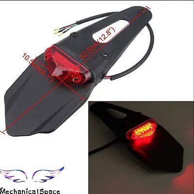 12V LED Rear Fender Brake Tail Light Lamp Off Road For Dual Sport Dirt Bike KTM • $11.99