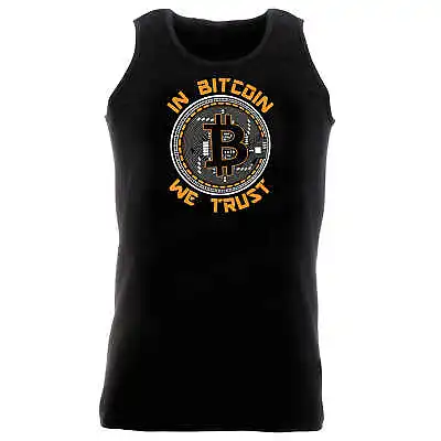 In Bitcoin We Trust Crypto Large Coin Design - Singlet Vest Unisex Tank Top • $19.95