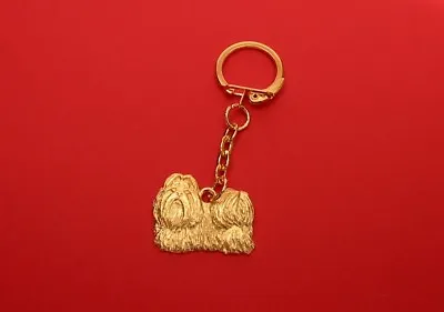 £9.99 • Buy Shih Tzu Dog Gold Plated Pewter Keyring Free Pouch Vet Kennels Mothers Day Gift