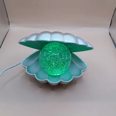 Glitter Pearl Sea Shell Colour Changing LED Mood Light - Silver Pearl  (h/23) • £10