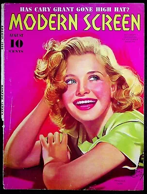 Earl Christy COVER ONLY NO MAGAZINE Modern Screen August 1939 Priscilla Lane • $8.95