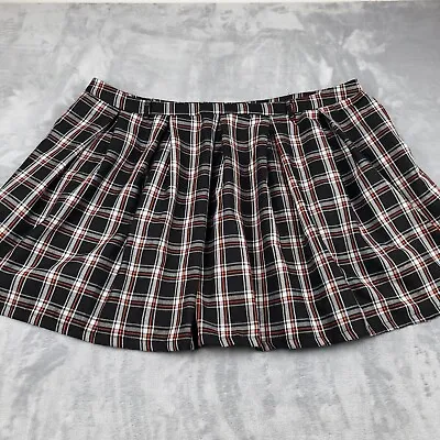 Hot Topic Womens Plus 3X Plaid Pleated Mini Skirt Goth Punk School Girl Emo • $22.99