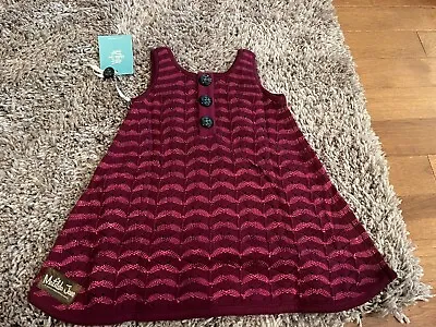 MATILDA JANE Paint By Numbers Aurora Dress Burgundy Tunic Knit Sweater Jumper 2 • $10